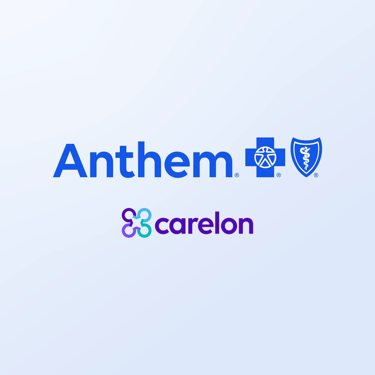 Anthem Blue Cross Blue Shield and Carelon Behavioral Health logo